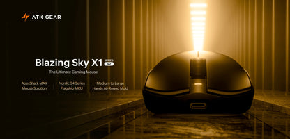 ATK Blazing Sky X1 V2-serien trådlös mus med dubbla lägen Paw 3950ultra 8k återrapporteringsfrekvens anpassad ergonomi e-sport gaming kontorsmus