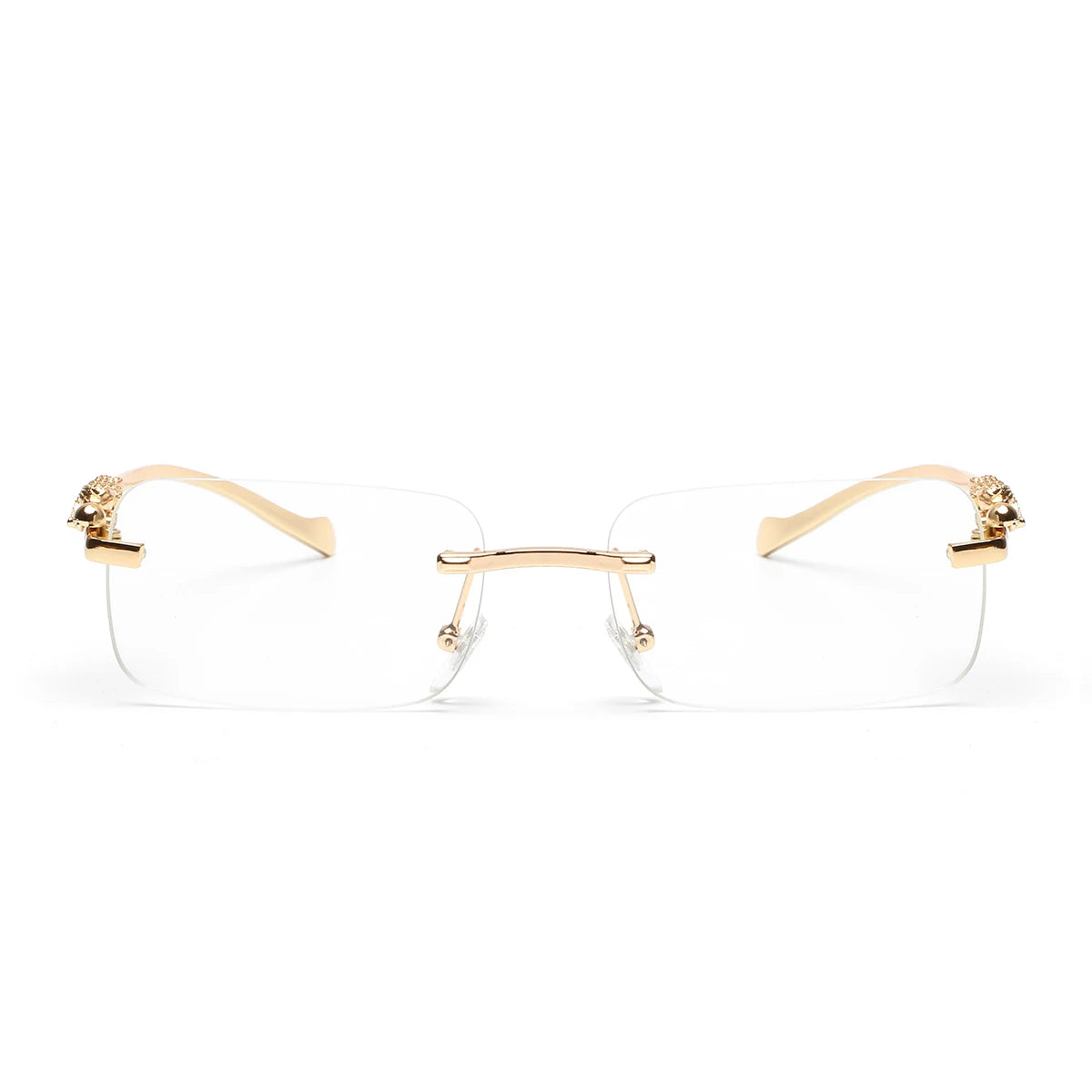 Ruiao rimless sunglasses UV400 fashion square metal glasses for men women designer man's brand sun glasses shades for outdoor
