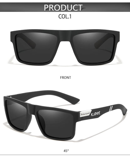 KAROS Fashion Polarized Sunglasses Men Women Luxury Driving Fishing Travel Vintage Square Sun Glasses For Man UV400 Eyewear