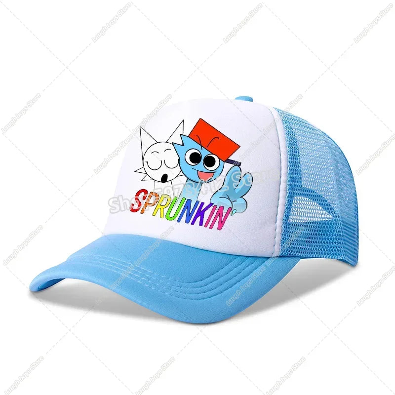 Sprunkis Baseball Caps Boys Casuals Hats Game Figure Printed Women Man Sports Sun Hat Adjustable Peaked Cap Bonnets Girls Gifts