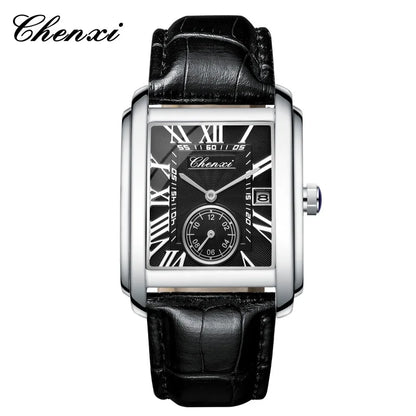 CHENXI 8216 Hot Selling Top Brand Business Men's Watch Quartz Military Calendar Waterproof Men's Leather Strap Elegant Clock