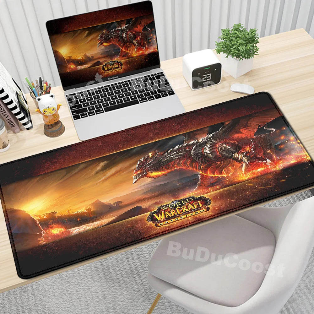 Anime World of Warcraft gaming podloga za stol, podloga za miš, računalni dodaci, XXL, zaključani rub, podloga za tipkovnicu i miša, gamerski tepih, uredske podloge