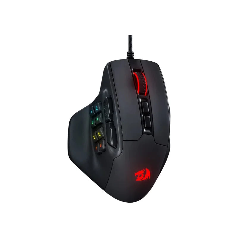 Rato Gaming MMO Redragon M811 Aatrox, 15 Botões Programáveis, Rato Gamer RGB com Fio e Design Ergonómico de Pegada Natural