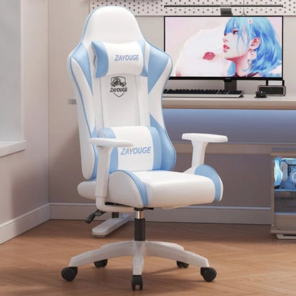 AOLIVIYA Gaming-Bürostuhl mit Liegefunktion, drehbar, höhenverstellbar, mit Rückenlehne und Fußstütze, für Zuhause, Computer, Internetcafé und E-Sports
