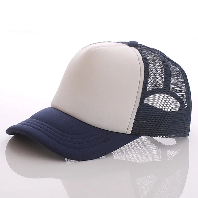 Candy Color Sublimation Blank Baseball Hats Travel Trucker Plain Mesh Sports Outdoor Snapback Cap for Men Boys Women Girls