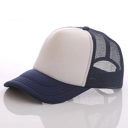 Candy Color Sublimation Blank Baseball Hats Travel Trucker Plain Mesh Sports Outdoor Snapback Cap for Men Boys Women Girls