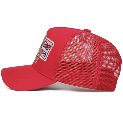 Unisex Shrimp Embroidery Baseball Net Caps Spring and Summer Outdoor Adjustable Casual Hats Sunscreen Hat Sports Cap