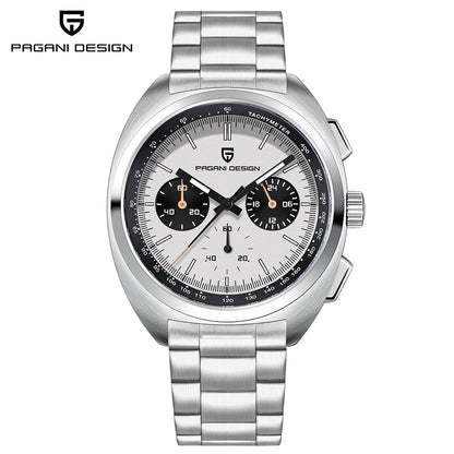 PAGANI DESIGN 2026 Retro Luxury Men's Quartz Watches Sports Chronograph VK63 Watch For Men AR Sapphire Waterproof Leather Clock