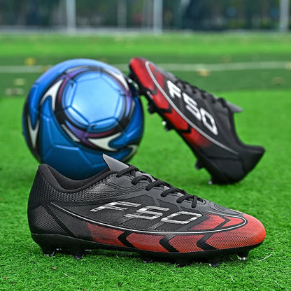 Nouvelles chaussures de football pour hommes, chaussures de futsal à cheville haute, respirantes, antidérapantes, de haute qualité, ultralégères, chaussures de sport, chaussures de match en plein air