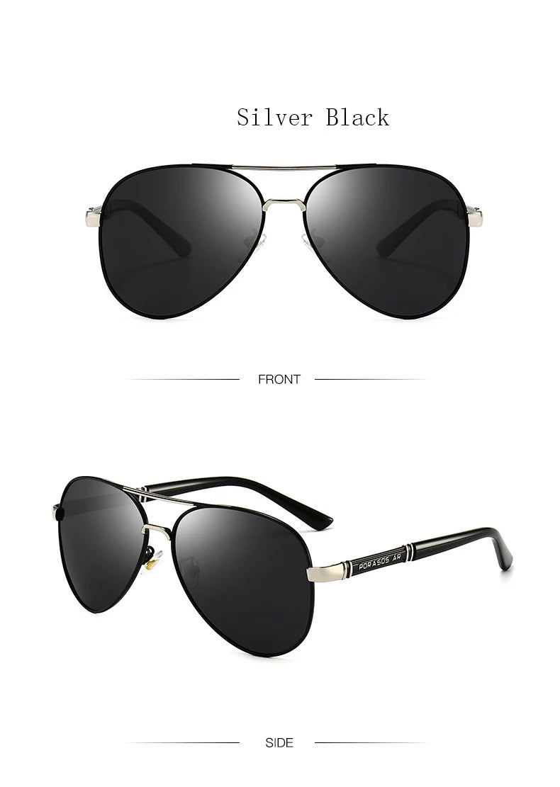 Classic Big Pilot Sunglasses Men Women Luxury Metal Black Aviation Sun Glasses Male Fashion Driving Vacation Shades UV400 Goggle