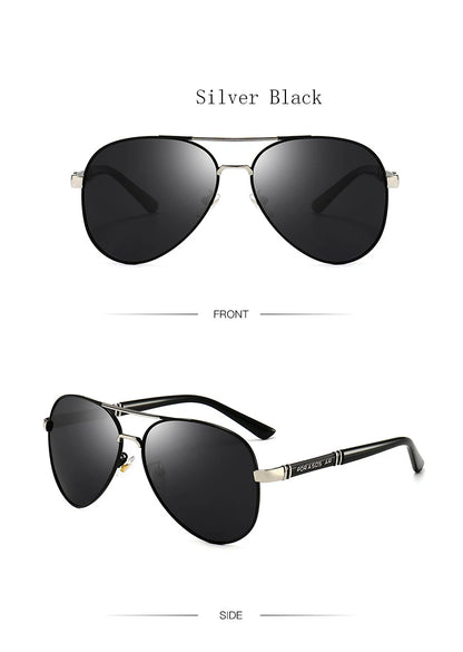 Classic Big Pilot Sunglasses Men Women Luxury Metal Black Aviation Sun Glasses Male Fashion Driving Vacation Shades UV400 Goggle