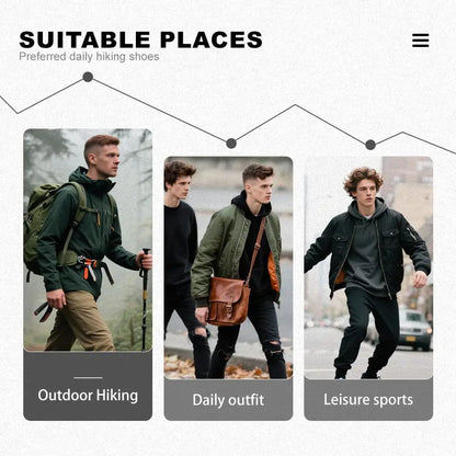 Zapatillas de senderismo para hombre Baasploa: antideslizantes, resistentes al desgaste, para escalada y senderismo al aire libre; con interior de algodón para mayor comodidad; zapatillas deportivas para actividades al aire libre.