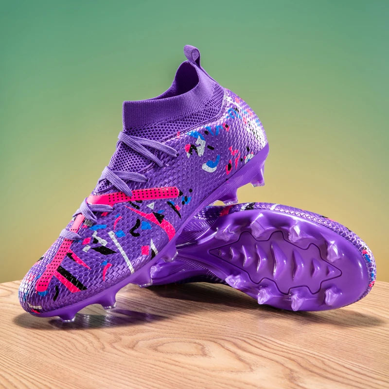 Nouvelles chaussures de football pour hommes, baskets de football pour terrain gazonné, chaussures de football d'extérieur, chaussures d'entraînement professionnelles, chaussures de sport antidérapantes, ultralégères,