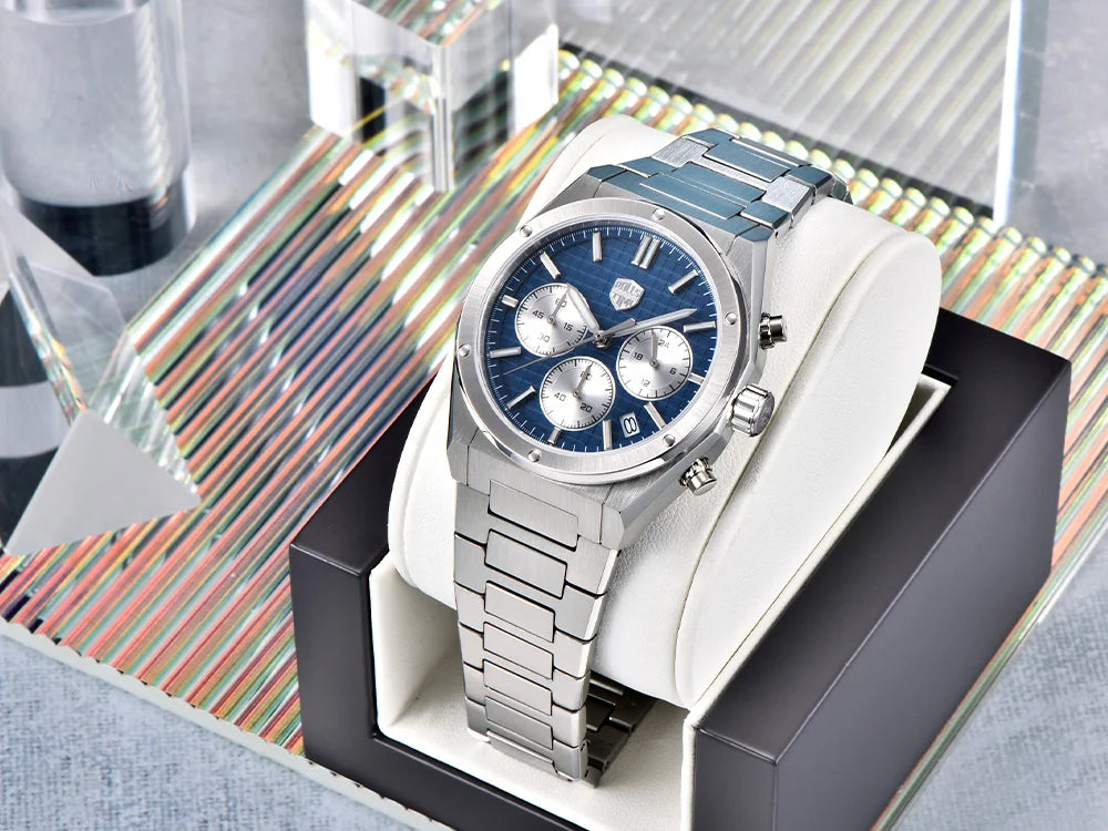 2026 RollsTimi Men's Watches Luxury Quartz Men's Watches Classic Sapphire VK63 Sports Chronograph Stainless Steel Calendar reloj