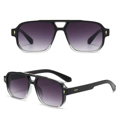 Retro Double Beam Sunnies HD Leopard Print Eyewear Unisex Polarized Sunglasses Waterproof Lightweight Anti-UV Glasses Outdoor