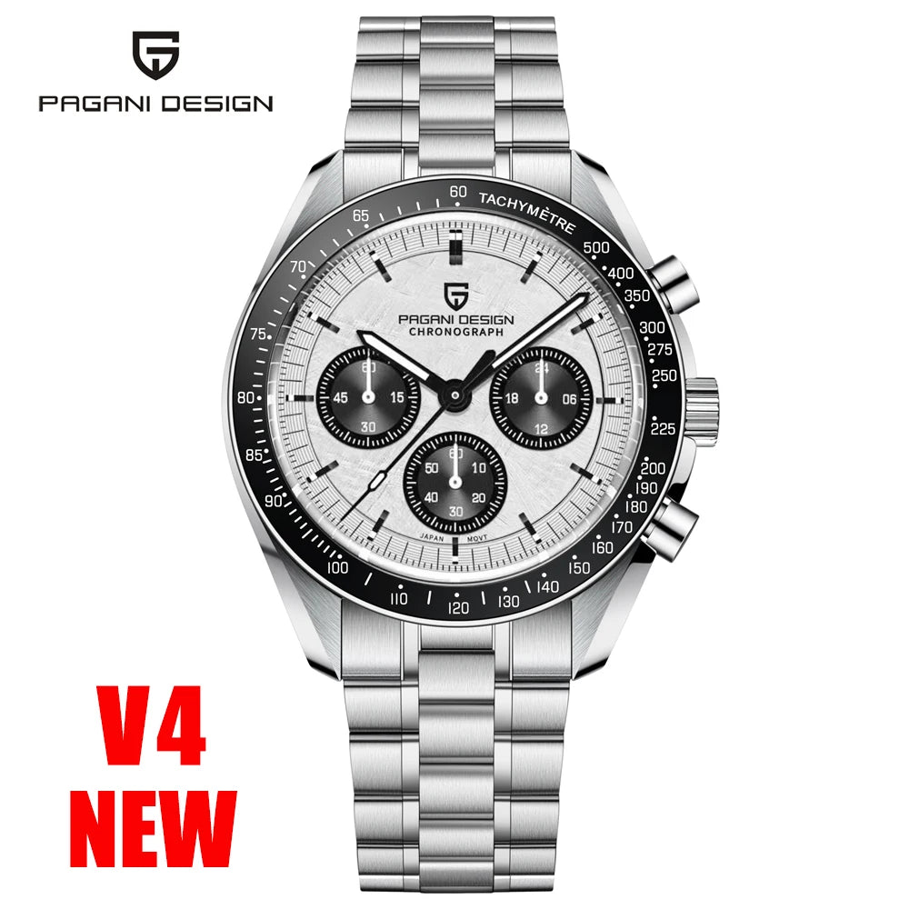 2026 New PAGANI DESIGN Golden Moon Mens Watches Luxury Quartz Watch Men Speed Sports Chronograph Man AR Sapphire Waterproof Gift