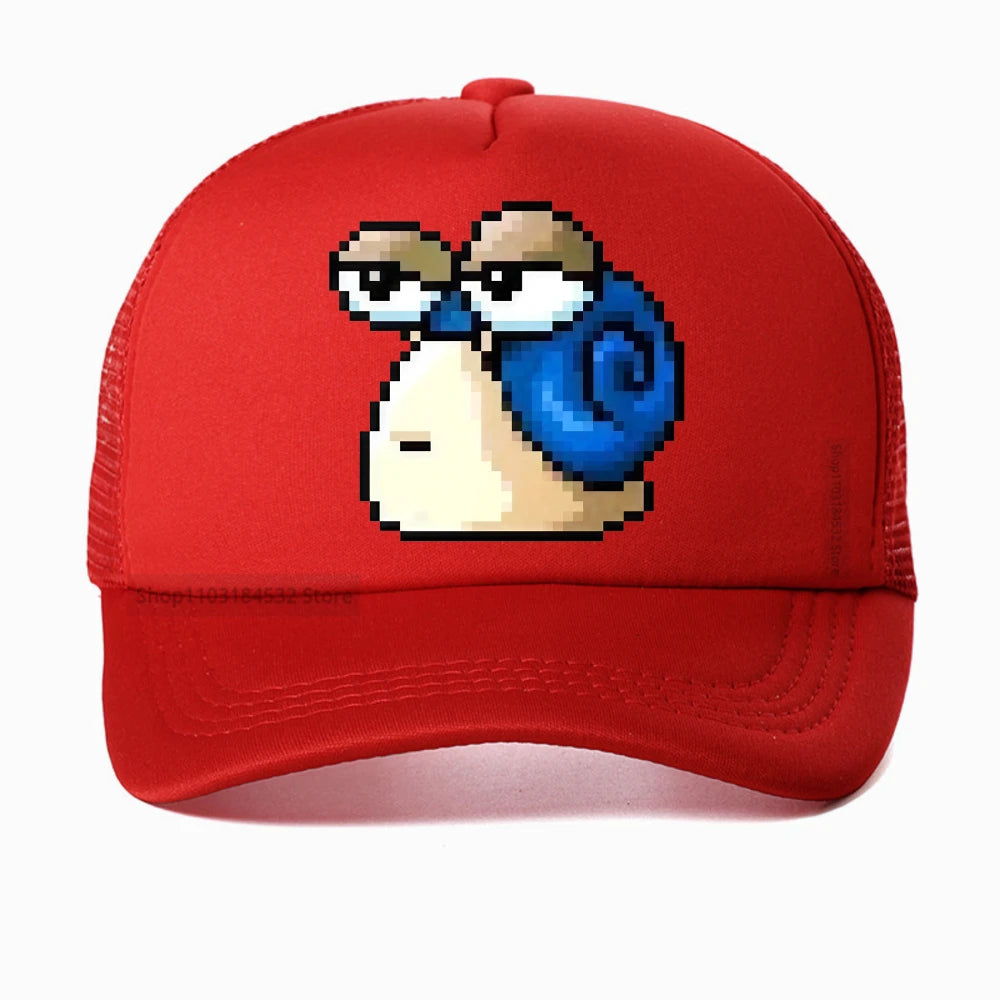 Harajuku MapleStory Kawaii grappige bedrukte baseballpet voor heren, Koreaanse stijl, populair bij gameliefhebbers, otaku en hipsters, personaliseerbare pet