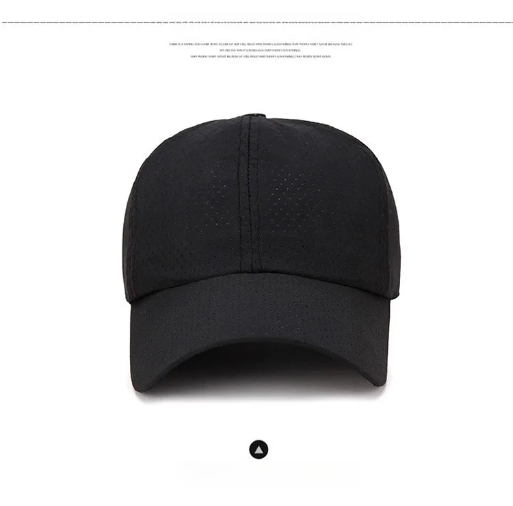 New Women Men Quick-Drying Spring Summer Baseball Cap Solid Breathable Snapback Hat Casual Fishing Sun Cap Hat For Women Men