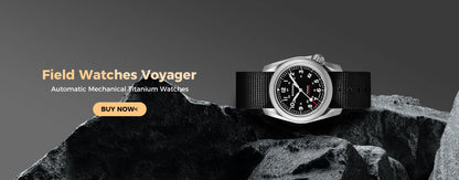 Boderry Field Watches Bronze Case Automatic Mechanical VOYAGER Watch Men's 100M Waterproof Clock Military Top Brand Wristwatch