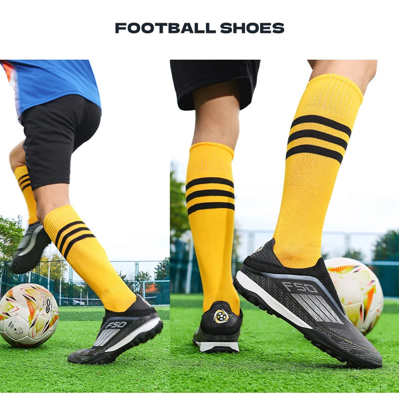 New Men's Football Boots Turf Comfortable Soccer Shoes Sport Fg Grass Cleats Futsal Non Slip Outdoor Adult Ultralight Non-Slip