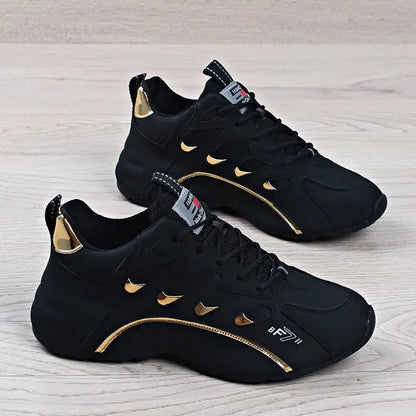 Ténis casuais para homem, leves, macios e respiráveis, vulcanizados, em couro macio, Zapatillas De Mujer