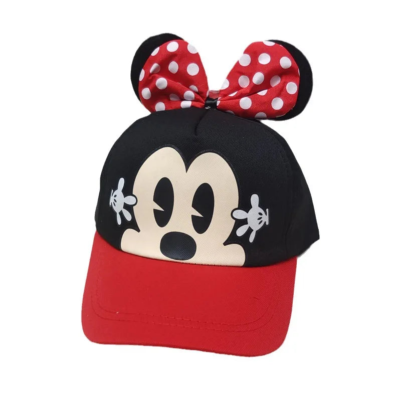 Disney Minnie Mickey Anime Peripheral Cotton Polyester Baseball Cap Figure Cartoon Peaked Cap Dress Up Kid's Birthday Gifts