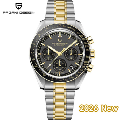 2026 New PAGANI DESIGN Mens Watches Panda Moon Watch Luxury Quartz Watch For Men Automatic Date Sport Chronograph Wristwatch Men