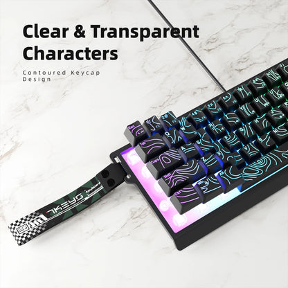 60% compact wired keyboard with RGB backlighting and gradient keycaps are suitable for Windows tablets, laptops and gamers.