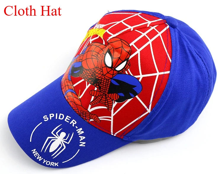Marvel Anime Figure Spider-Man Cartoon Baseball Cap Cotton Polyester Peaked Cap Boy Girl Headwear Accessories Kids Birthday Gift