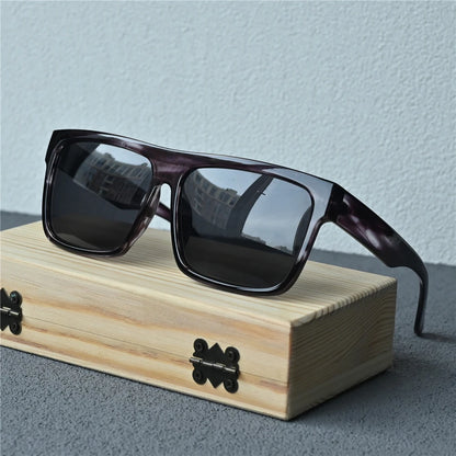 Vazrobe 165mm Oversized Black Polarized Sunglasses Men Large Huge Sun Glasses for Male Flat Top Steampunk Big Large Face