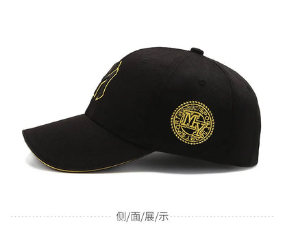 Four Seasons HatsMen Trendy Black Retro brooklyn Letter Embroidery Baseball Cotton Adjustable Casual Hat Hip Hop Sun Hats