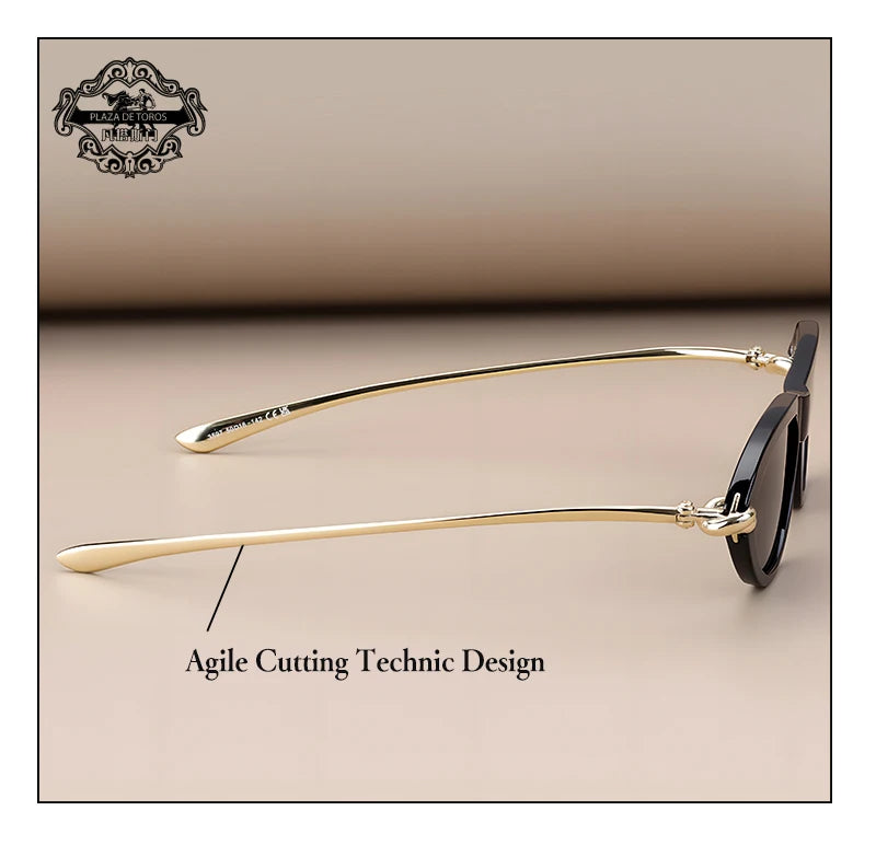 Trendy Luxury Brands Women's Cat Eye Tortoiseshell Sunglasses UV400 Oval Glasses For Woman Fashion Designer Classical Glasses