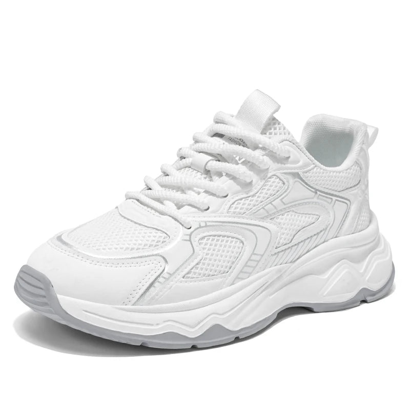 Ténis casuais de corrida para homem, primavera/verão, sola macia, antiderrapantes, respiráveis, para corrida ao ar livre, sapatos desportivos Joker para jovens