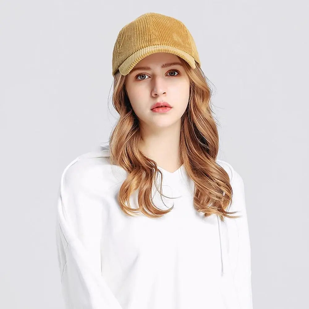 Unisex-baseballkeps i corduroy, justerbar solhatt, hiphop-keps för män