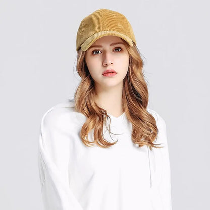 Unisex-baseballkeps i corduroy, justerbar solhatt, hiphop-keps för män