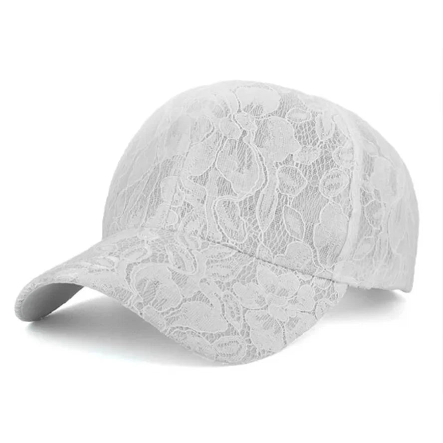 Princess Style Lace Embroidery Mesh Flower Spring and Summer Women Baseball Caps Breathable Lady Snapback Hats Young Girl  BQ091