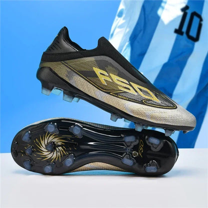 Nouvelles chaussures de football pour hommes, chaussures de futsal antidérapantes pour matchs en extérieur, chaussures de soccer ultralégères, chaussures de sport de haute qualité, chaussures à cheville haute et respira