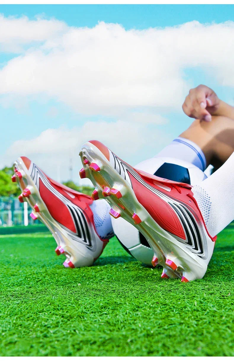 Nouvelles chaussures de football pour hommes, baskets de futsal, crampons, chaussures de football, pour terrain en herbe, montantes, pour l'extérieur, antidérapantes, pour l'intérieur, haute qualité, meilleures ventes