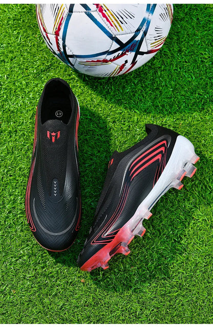 Nouvelles chaussures de football pour hommes, mi-hautes, de haute qualité, crampons pour terrain en gazon, baskets antidérapantes pour intérieur, très vendues, pour matchs en extérieur