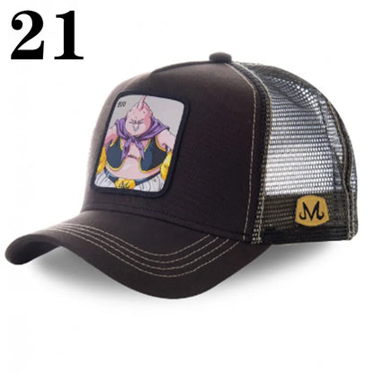 Dragon Ball Anime Character Printed Baseball Cap For Men And Women Hip Hop Hat Truck Driver Mesh Hat Summer Outdoor Sunshade