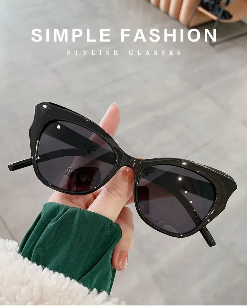 Fashion Cat Eye Sunglasses Women Vintage Sun Glasses Female Cateye Frame Mirror Retro Luxury Traveling Gradient Oculos De Sol