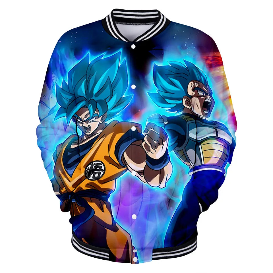 Dragon Ball Goku Kanji Symbol Men Zipper Hoodie Cartoon Japan Anime Women Sweatshirt 2025 New Fashion Children Jackets Coat, produit gaming premium Fraquane