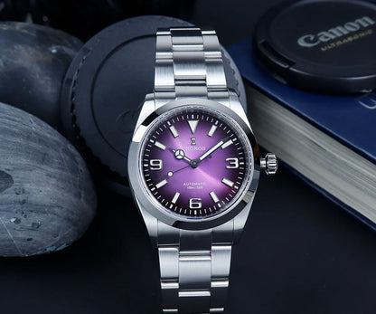 Cronos Luxury Men Watches 36mm Explore Climbing Series Couples Sport Watch NH35 PT5000Unisex Automatic Mechanical Watch 10Bar