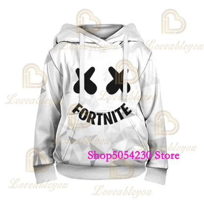 3D spausdintas „Fortnite“ lamos džemperis su gobtuvu „Battle Royale“, animacinio stiliaus megztinis vyrams ir moterims, žaidimo herojaus džemperis su gobtuvu paaugliams