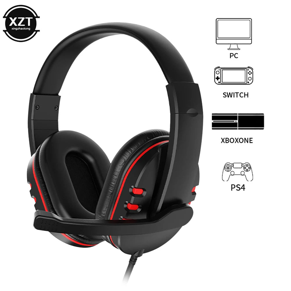 Wired Gaming Headset with Microphone Noise Cancelling Headphones for PC PS5 PS4 Xbox Nintendo Switch