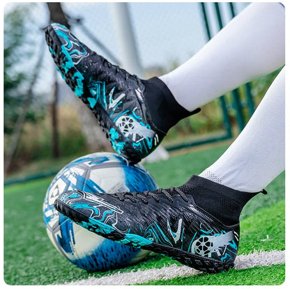 Nouvelles chaussures de football professionnelles pour hommes, chaussures de football antidérapantes, unisexes, respirantes, chaussures de futsal, nouvelles chaussures à crampons, livraison directe, ultralégères