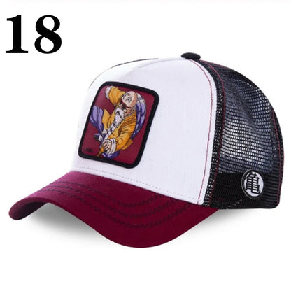 Dragon Ball Anime Character Printed Baseball Cap For Men And Women Hip Hop Hat Truck Driver Mesh Hat Summer Outdoor Sunshade