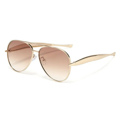 High-end Quality Metal Sunglasses - Fashionable, Retro Pilot-style Sunglasses - Uv-protective Sun Glasses - 7508