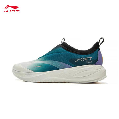LI-NING SOFT GO 2 Sapatilhas de Caminhada para Homem Slip-on, Macias, com Calcanhar Espesso, Confortáveis, Resistentes, Desportivas e Casuais AGLV005