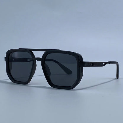 Polarized Square Sunglasses Men 2026 Luxury Vintage Double Bridge Gradient Lens Driving Shades Retro Flat Top Sun Glasses Male